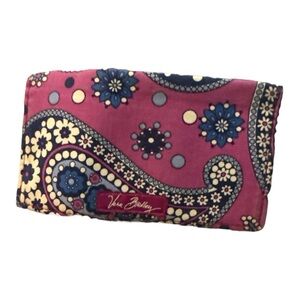Vera Bradley Pink and Blue Paisley Checkbook holder